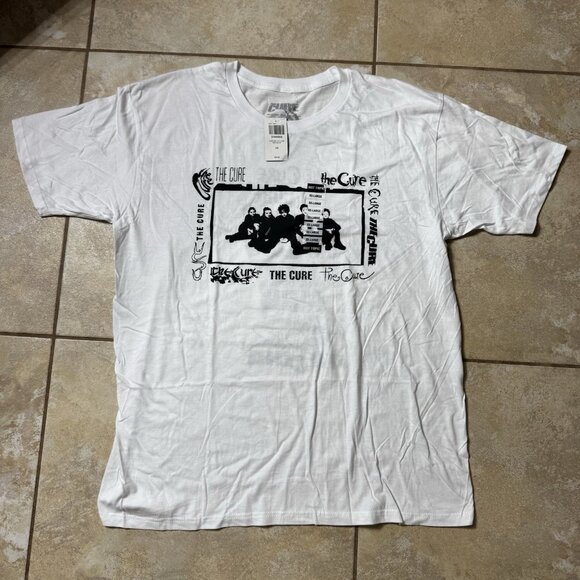 The Cure Logos Two-Sided Womens 2XL White T-Shirt New - Picture 2 of 8